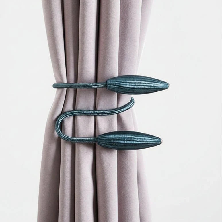 Curtain Tiebacks Flexible Tool-Free Set of 4 or 8