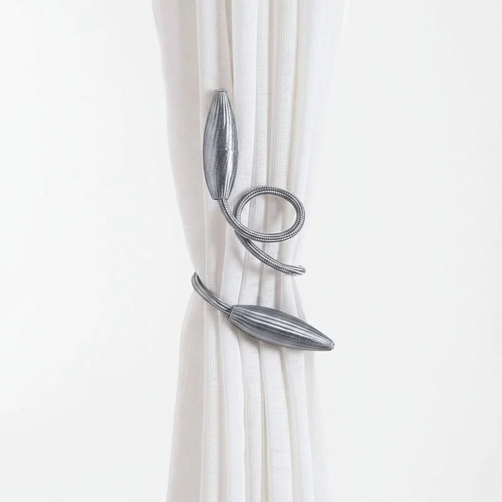 Curtain Tiebacks Flexible Tool-Free Set of 4 or 8