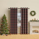 Curtains Classic Plaid Polyester Grommet Top