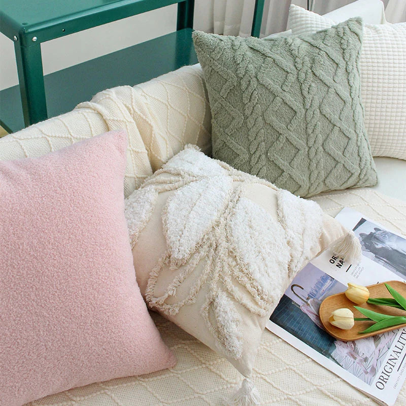Cushion Cover 18 x 18 Boucle Teddy Machine Washable