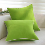 Cushion Cover 18x18 Inch Microfiber Contrast Piping Hidden Zipper