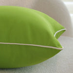 Cushion Cover 18x18 Inch Microfiber Contrast Piping Hidden Zipper