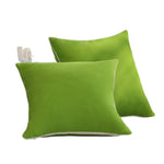 Cushion Cover 18x18 Inch Microfiber Contrast Piping Hidden Zipper