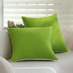 Cushion Cover 18x18 Inch Microfiber Contrast Piping Hidden Zipper
