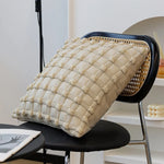 Cushion Cover 18x18in Knotted Grid Concealed Zipper