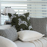 Cushion Cover 3D Hand-Tufted Animal Applique Boucle 18x18in
