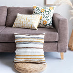 Cushion Cover 45x45 Cm Embroidered Tufted Cotton-Linen