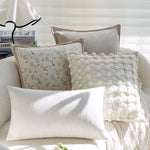Cushion Cover Botanical Jacquard Satin Piping