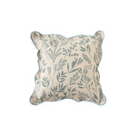 Cushion Cover Botanical Print Cotton Blend Wavy Edge