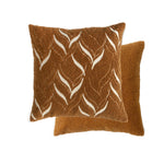 Cushion Cover Bouclé Embroidered Geometric 18 x 18