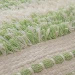 Cushion Cover Bouclé Striped Cotton Blend Corner Tassels