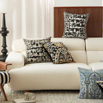 Cushion Cover Chenille Jacquard Floral Zipper & Machine Washable