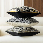 Cushion Cover Chenille Jacquard Floral Zipper & Machine Washable