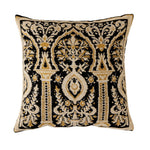 Cushion Cover Chenille Jacquard Floral Zipper & Machine Washable
