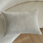 Cushion Cover Corduroy-Look Velvet Concealed Zipper 20x28 Inch