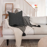Cushion Cover Cotton-Linen Waffle Weave Concealed Zipper 18x18