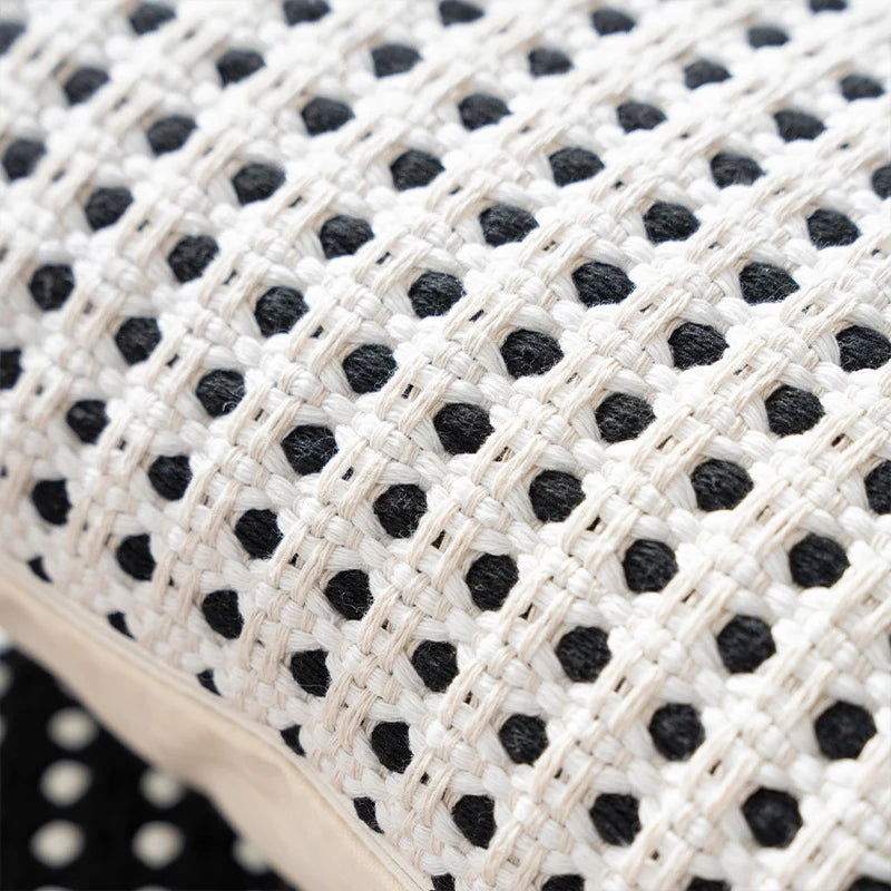 Cushion Cover Cotton-Linen Waffle Weave Concealed Zipper 18x18