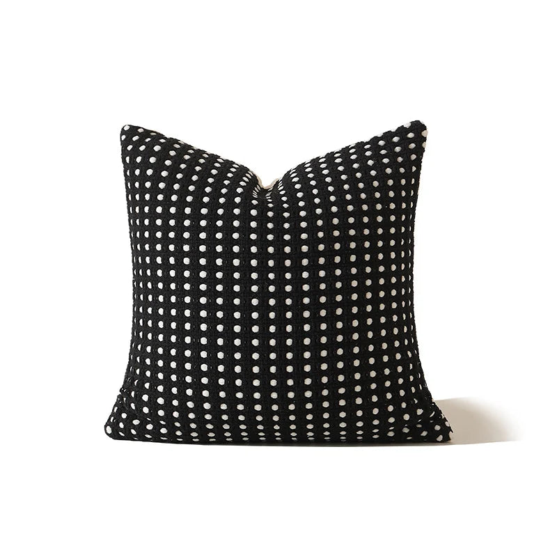 Cushion Cover Cotton-Linen Waffle Weave Concealed Zipper 18x18
