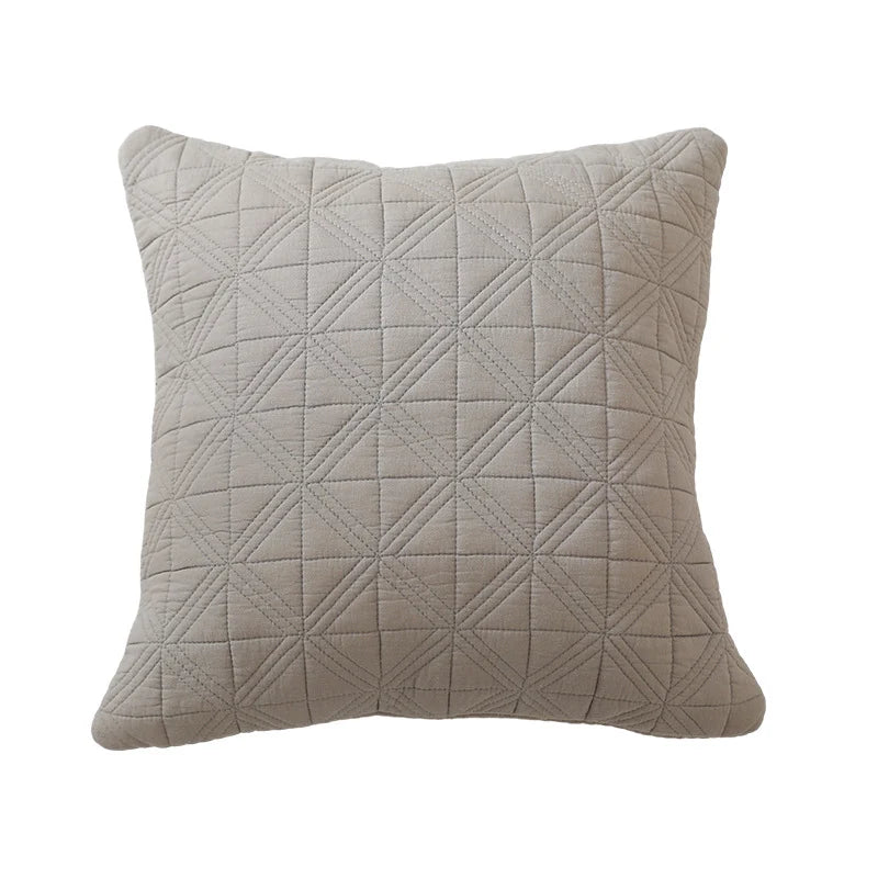 Cushion Cover Cross-Quilted Cotton Blend 45x45