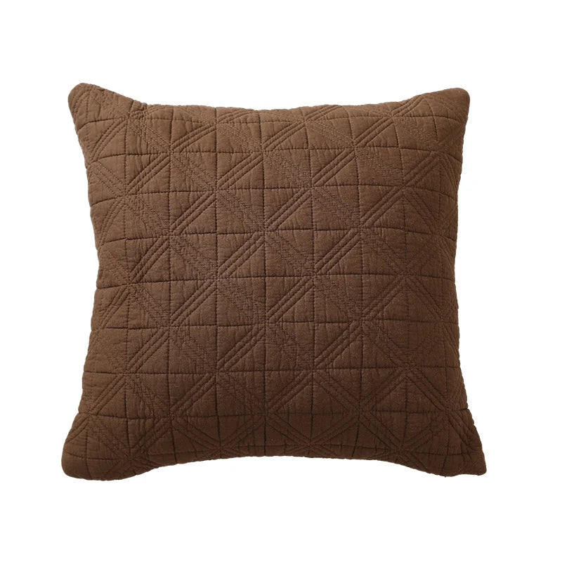 Cushion Cover Cross-Quilted Cotton Blend 45x45
