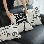 Cushion Cover Embroidered Cotton Blend Concealed Zipper