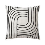 Cushion Cover Embroidered Cotton Blend Concealed Zipper