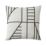Cushion Cover Embroidered Cotton Blend Concealed Zipper