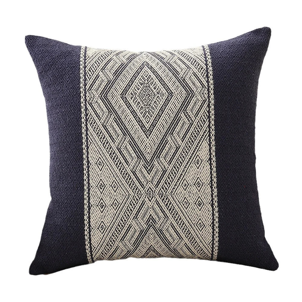 Cushion Cover Ethnic Jacquard Cotton Blend 18x18 Inch