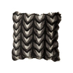 Cushion Cover Faux Fur Chevron Easy-Care