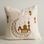 Cushion Cover Faux Fur Mandala Hidden Zipper 45x45 Cm