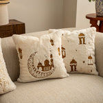 Cushion Cover Faux Fur Mandala Hidden Zipper 45x45 Cm