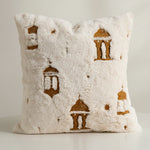 Cushion Cover Faux Fur Mandala Hidden Zipper 45x45 Cm