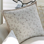 Cushion Cover Floral Jacquard Cotton-Poly Blend Hidden Zipper