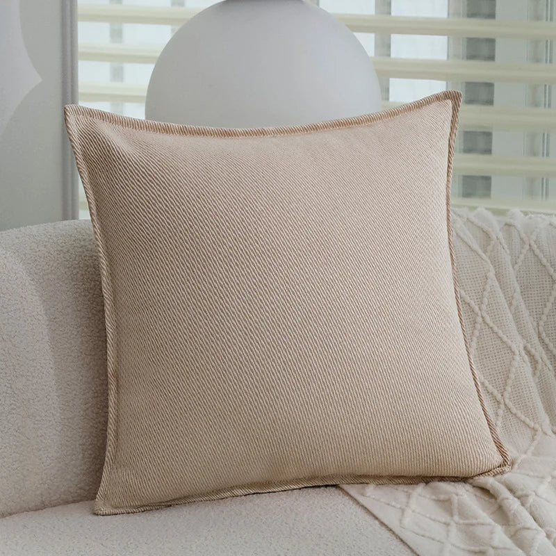 Cushion Cover Floral Jacquard Velvet Trim Machine Washable