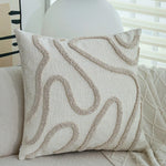 Cushion Cover Floral Jacquard Velvet Trim Machine Washable