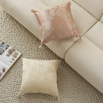 Cushion Cover Floral Jacquard With Corner Tassels