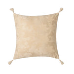 Cushion Cover Floral Jacquard With Corner Tassels