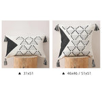 Cushion Cover Geometric Tufted Cotton Blend Machine Washable