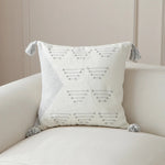 Cushion Cover Geometric Tufted Cotton Blend Machine Washable