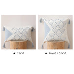 Cushion Cover Geometric Tufted Tassel Corners