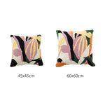 Cushion Cover Hand-Tufted Abstract Cotton Blend Hidden Zipper