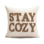 Cushion Cover Hand-Tufted Bouclé Cotton-Linen Blend