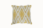 Cushion Cover Hand-Tufted Diamond Bouclé Cotton Blend 18x18 Inch