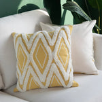 Cushion Cover Hand-Tufted Diamond Bouclé Cotton Blend 18x18 Inch