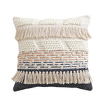 Cushion Cover Handwoven Bouclé Fringe Cotton Blend