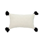 Cushion Cover Handwoven Cotton Blend Jacquard Tassels Concealed Zipper
