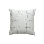 Cushion Cover Jacquard Semicircle Reversible Black & White 18x18