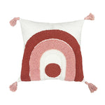 Cushion Cover Leaf Tufting & Tassels Chenille Hidden Zipper
