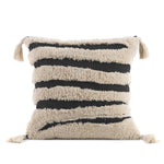 Cushion Cover Leaf Tufting & Tassels Chenille Hidden Zipper