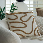 Cushion Cover Linen Look Breathable Invisible Zipper 18x18 Inch